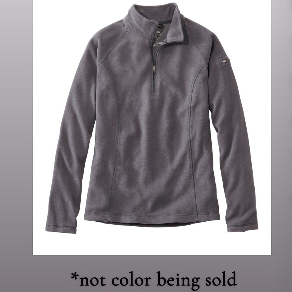 L.L. Bean Women's Blue Navy Quarter-Zip Fleece Sweater